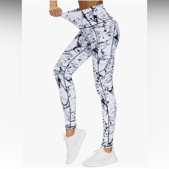 YOGA PANTS | MARBLE PRINT - Picture 2 of 7